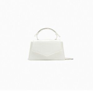 ZARA white croc crossbody bag